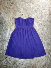 Jenny Yoo Collection Dress Womens 8 Purple Strapless Chiffon Bridesmaid Cocktail
