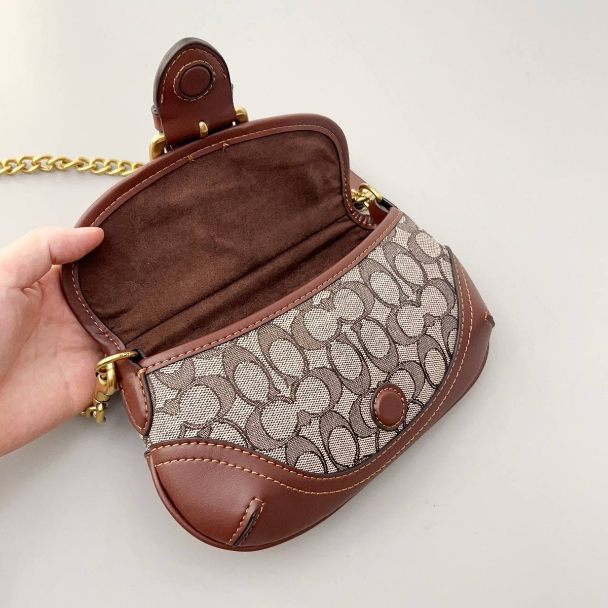 COACH Soho Bag 25 In Signature Jacquard Oak Maple CAN45 Outlet NEW