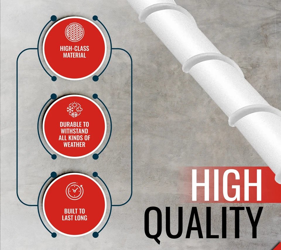 Antena espiral blanca ICBEAMER 7 pulgadas para camionetas Jeep, RAM 2500, Ford F350 Foto 2 de 4