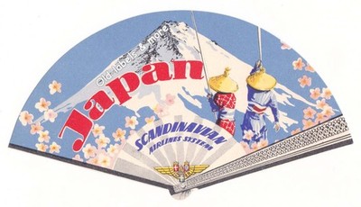 x3906 SAS Scandinavian Airlines System JAPAN  luggage label Kofferaufkleber