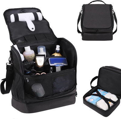 Dog&Cat Grooming Supplies Bag, Adjustable Compartments Wall Mounted Dog Grooming
