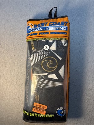AERO DELTA Ultra Lites Soccer Gloves West Coast Goal Keeping Size 8