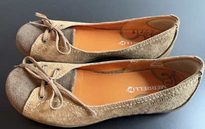 Merrell womens Tan and Brown Slip-On Shoessize 9 Merrell Rosella Truss Otter Suede Brown Tan Women main image 2