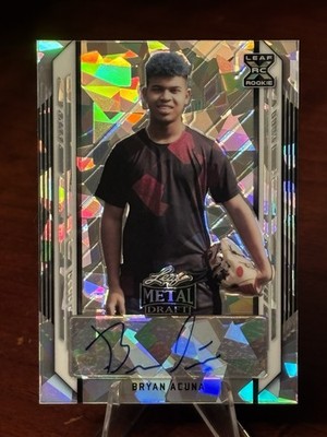 2021 Leaf Metal Draft Bryan Acuna Auto Cracked Ice #BA-BA1