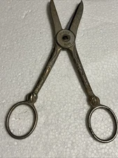 Clauss Garden Club Scissors Fremont USA Floral Ornate Shears Decorative 1940s