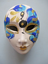 VENETIAN MASQUERADE MASK HAND PAINTED CERAMIC TRINKET BOX ITALY