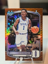 2025 Bowman Chrome Caleb Foster 1st Bowman Reptilian Refractor BCP-100 Duke/25