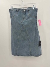 Pre-Owned Lulus Blue Size Small Denim Short Strapless Dress
