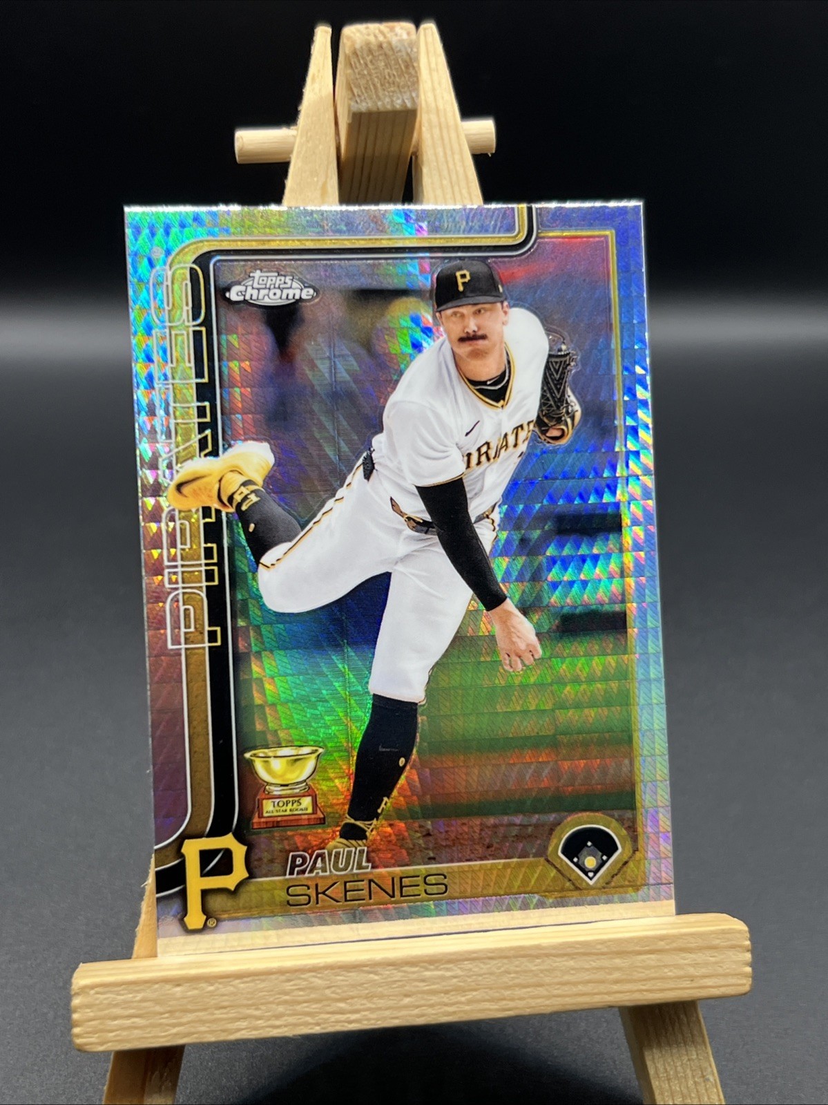 2025 Topps Chrome Paul Skenes Prism Refractor Pirates Rookie Cup #300