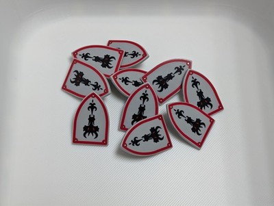10er Pack - Custom Mittelalter Burg Schreck Ritter Drachenschilde Zubehör