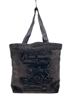 Y PROJECT Tote Bag, Denim, Black