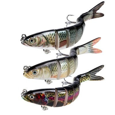 Rose Kuli Fishing Lures - Multi Jointed Swimbaits, Topwater, Medium, Combo D 