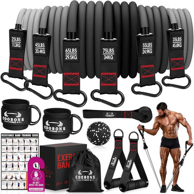 Heavy Resistance Bands for Working Out, 300LBS Exercise Bands with Handles, Work