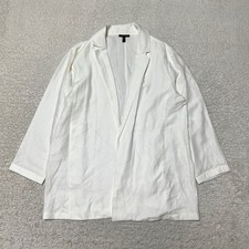 Eileen Fisher Jacket Womens Large White Open ...