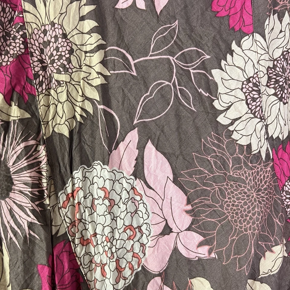 A.N.A. Y2K Cottage Core Whimsygoth 花卉棕色不对称中裙,尺寸 20W — 第 2/4 张图片