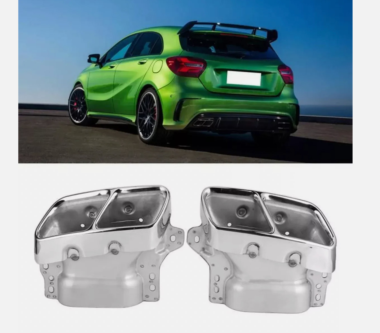 Embouts d'échappement CLA45 C117 canules de silencieux sport pour pare-chocs arrière AMG