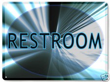 Restroom METAL Sign Business bathroom Unisex contemporary retro office decor 462
