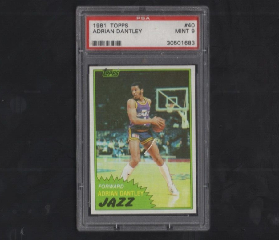 1981-82 Topps Basketball No 40 Adrian Dantley PSA 9