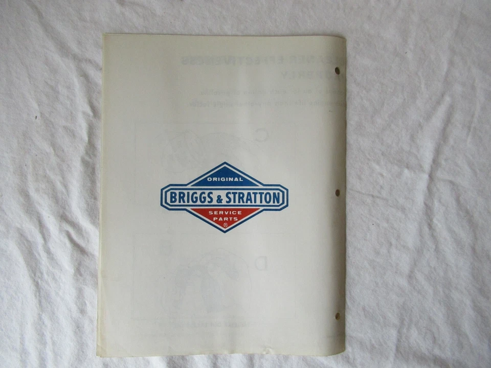 1972 Briggs & Stratton engine oilfoam air cleaner service hints brochure - Image 2 of 2