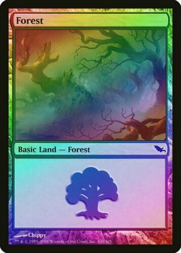 Forest 300 FOIL Shadowmoor Light Play MTG Magic DNA GAMES