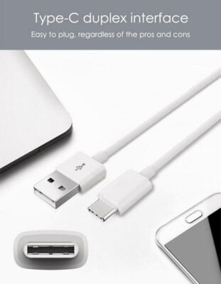 USB-Typ-C Ladekabel für Huawei Xiaomi andere Android-Smartphones und Tablets 1m