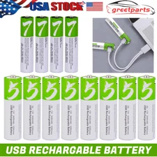 1.5V AA AAA Battery Rechargeable Lithium Li-ion Batteries + USB Type C Cable Lot