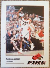 Signed Portland Fire TAMICHA JACKSON Autograph CARD 5x7 In-Person WNBA