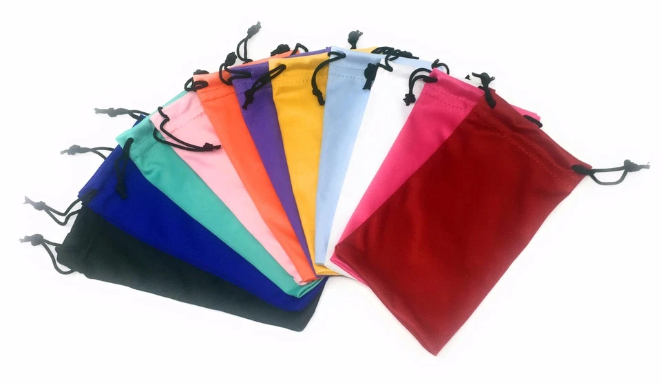 Drawstring Case Phone Glasses Sunglasses Rainbow Pocket Pouch Bulk Wallet Soft  - Image 4 of 4