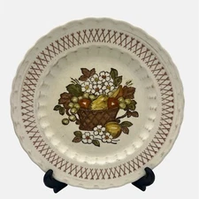 Vintage Metlox Poppytrail Vernon Ware Fruit Basket Dinner Plate 10.75" USA