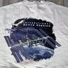 Vintage Boeing International Space Station T Shirt ~ RARE ~ Hanes Beefy-T Sz XL