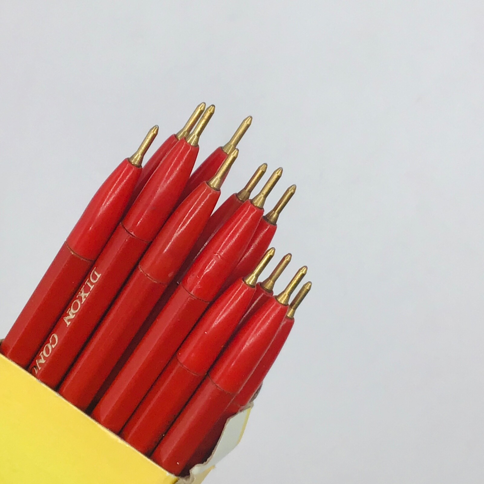 VTG Box of 12 Dixon Concord Ball Pens Eraser Tipped Desk Art Office