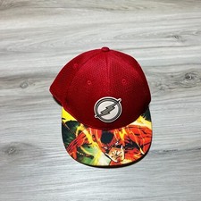 The Flash Snap Back Hat Cap Youth Boys Red One Size Adjustable EUC