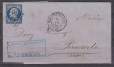 FRANCE - 14Ad obli sur lettre