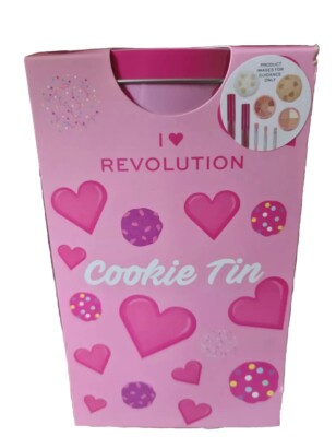 Revolution Geschenkset Keksdose Lidschatten Paletten Gesicht Lipgloss Bad Fizz Brandneu