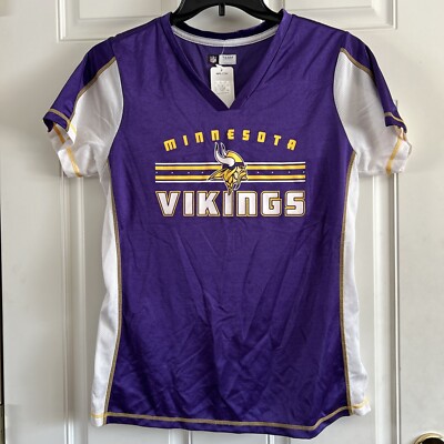 New Women s Minnesota Vikings Purple NFL Football Jersey Lg Tram (D6)