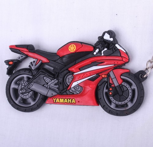 Yamaha R1 R6 Red Keyring Keyfob Chain Ring Motorbike Engine Exhaust 3D ...