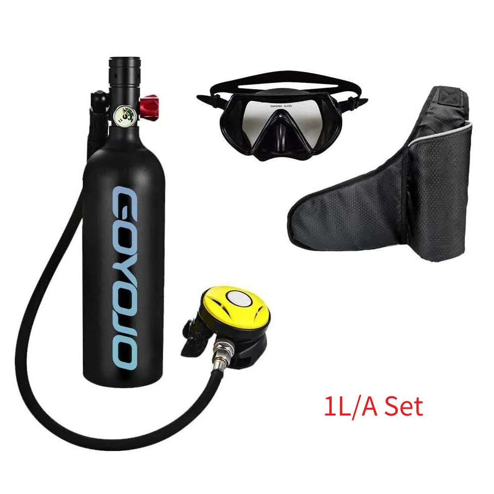 Produktbild von FGKING Scuba Sauerstoff Tank Tauchen, Tauchflasche Ausrüstung, 1L Mini- Tauchflasche 10-25 Minuten Freies Atmen Tragbar, Sommer-Tauchausrüstung, Gelb