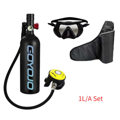 1L Scuba Tank Tauchtank Unterwasser Atemgerät Flasche Zylinder Sauerstoff A Set