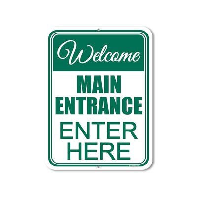  Welcome Main Entrance Enter Here Welcome Sign Front Door Sign Business & Sto...