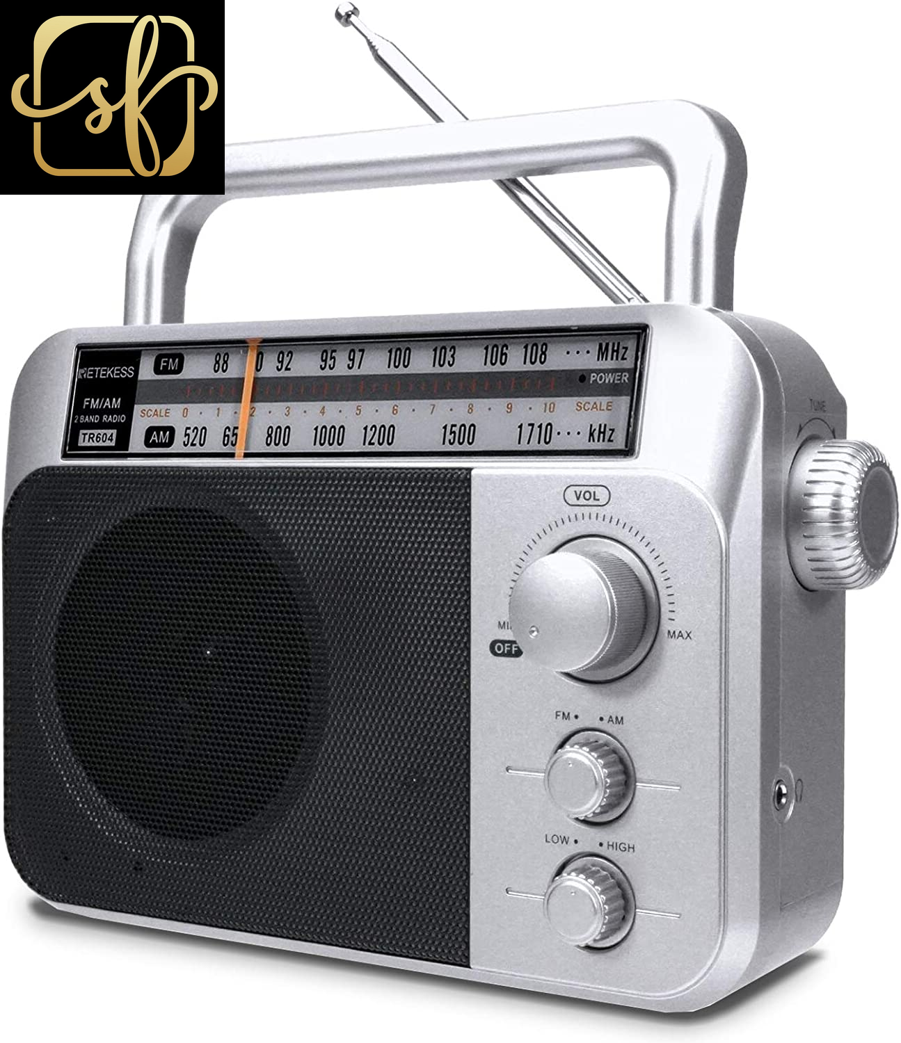 TR604 AM FM Radio, Battery Operated Radio Portable, AM FM Radio Plug in ...