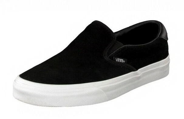 ORIGINALI VANS SLIP ON 59 SUEDE NERO CAMOSCIO BLACK WHITE UNISEX TAGLIA 38