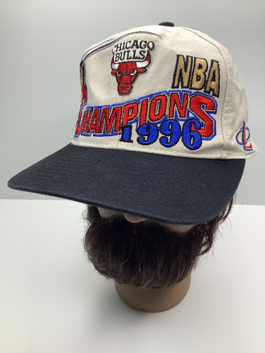 VINTAGE CHICAGO BULLS 1996 LOCKER ROOM SNAPBACK CHAMPIONSHIP HAT CAP NBA  *READ*