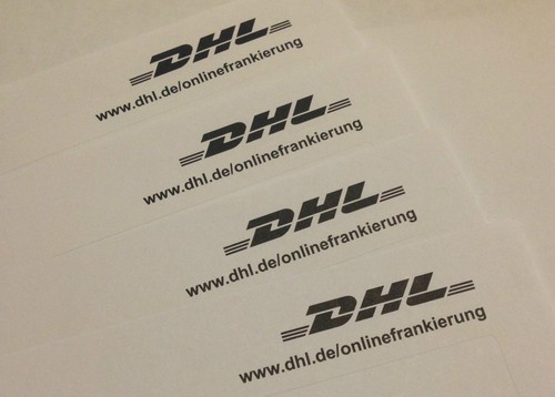 DHL Frankierung Online Klebeetiketten Versandetiketten ORIGINAL Paket Päckchen - Bild 1 von 8