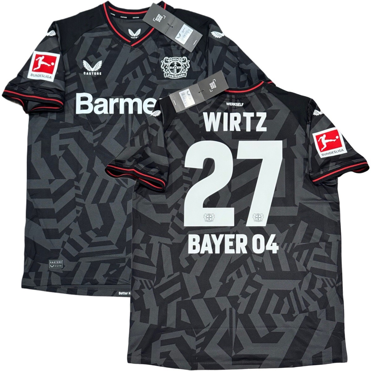 ウェア Bayer 04 Leverkusen WIRTZ 27 2022/23 Bayer Leverkusen Authentic Home Jersey #27 WIRTZ