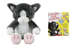 If You Give A Cat Cupcake & BOOK Set Of 2 BUNDLE  Soft Stuffed 12” New