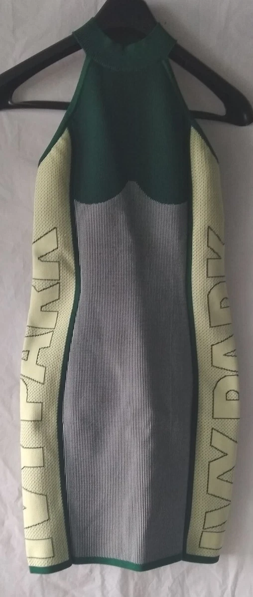 Adidas Ivy Park Dress Green Knit Logo Dress