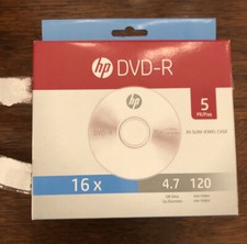 NIB HP DVD-R Disks With Slim Jewel Cases 16X 4.7gb 120 Minute 4 boxes of 5 ea