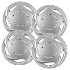 Set of (4) 14" Silver Hubcap Replacements for 1993-2002 Toyota Corolla