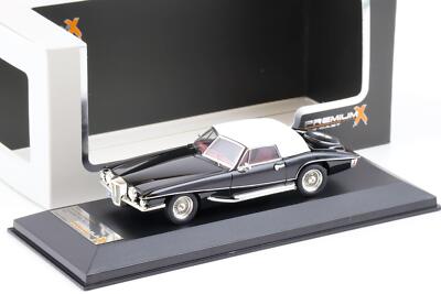 1:43 PremiumX Stutz Blackhawk Convertible Avec Hardtop 1971 Noir