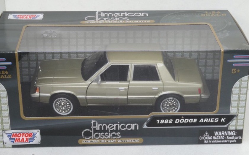 Dodge Aries K Gold 1982 Motormax G LGB 1:24 Scale Detail Diecast